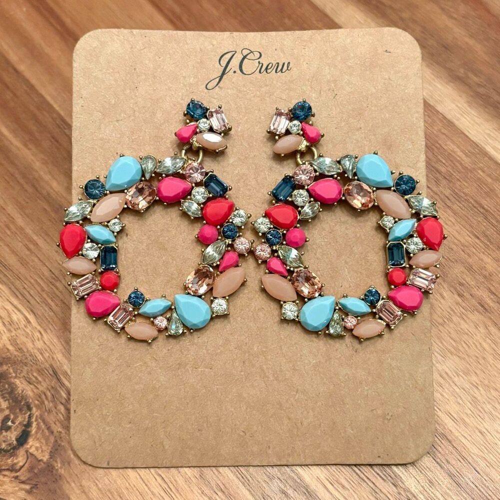 J.Crew | Crystal Wreath Earrings | 2 1/2” Length